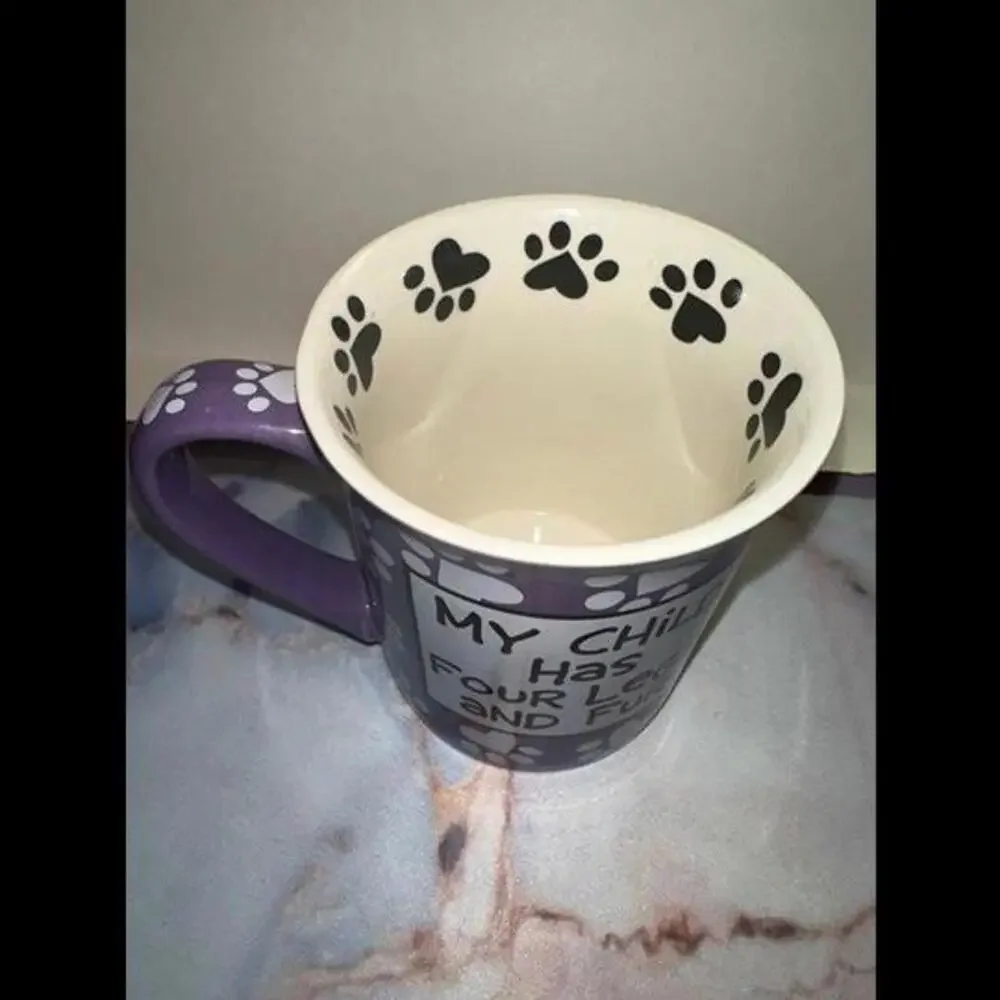 Paw-fect Brew: 'Dog Mom' 16 oz. Stoneware Mug - Celebrate Canine Love in Color!